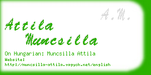 attila muncsilla business card